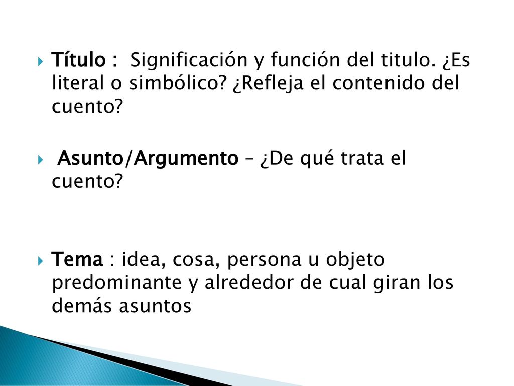 Título : Significación y función del titulo. ¿Es literal o simbólico