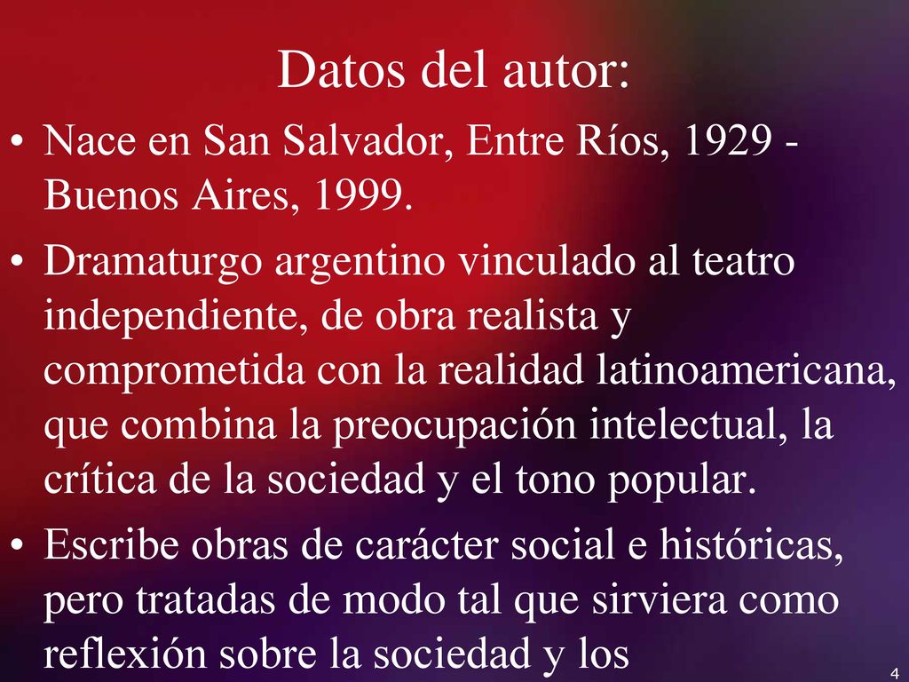 Datos del autor: Nace en San Salvador, Entre Ríos, Buenos Aires,