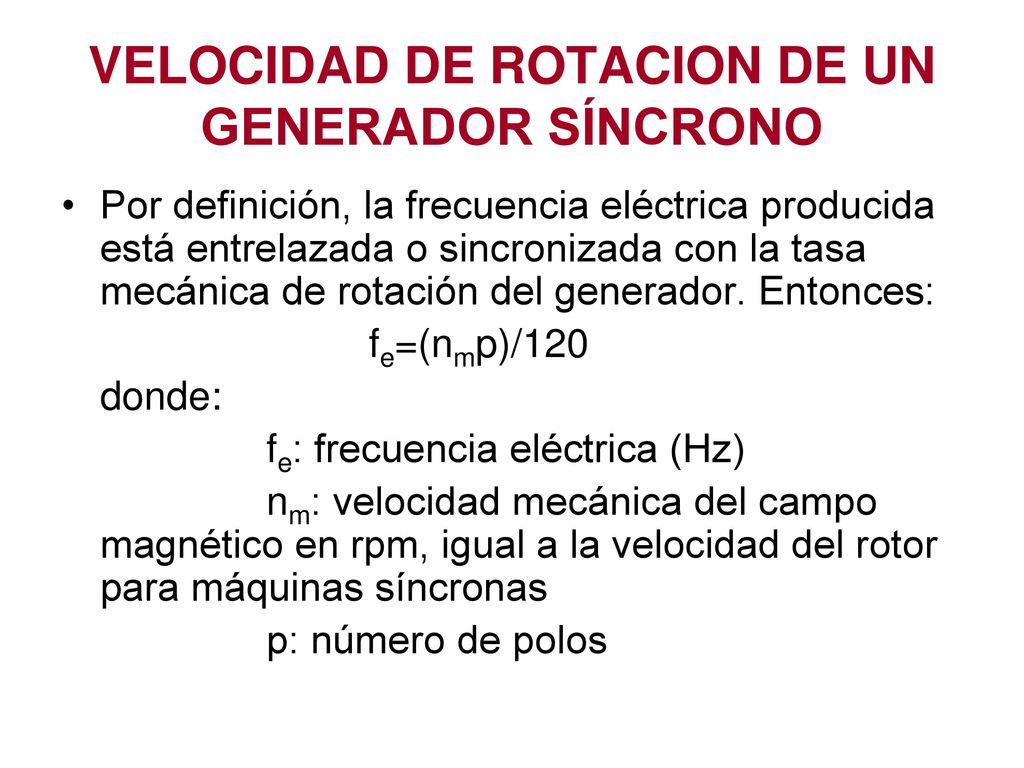 Generadores Síncronos (7) - ppt descargar