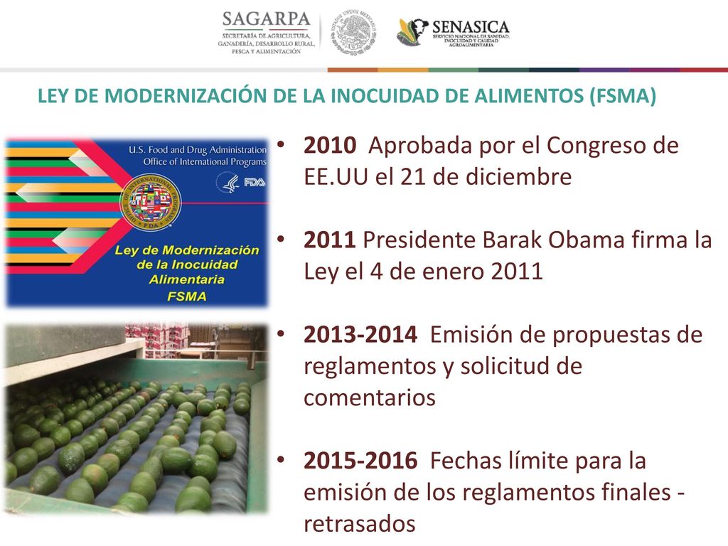 2010 Aprobada por el Congreso de EE.UU el 21 de diciembre
