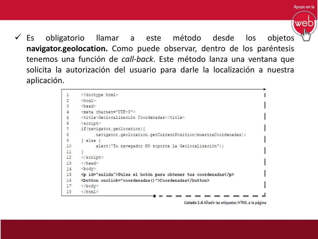 Es obligatorio llamar a este método desde los objetos navigator