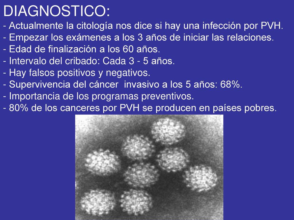 DIAGNOSTICO: - Actualmente la citología nos dice si hay una infección por PVH.