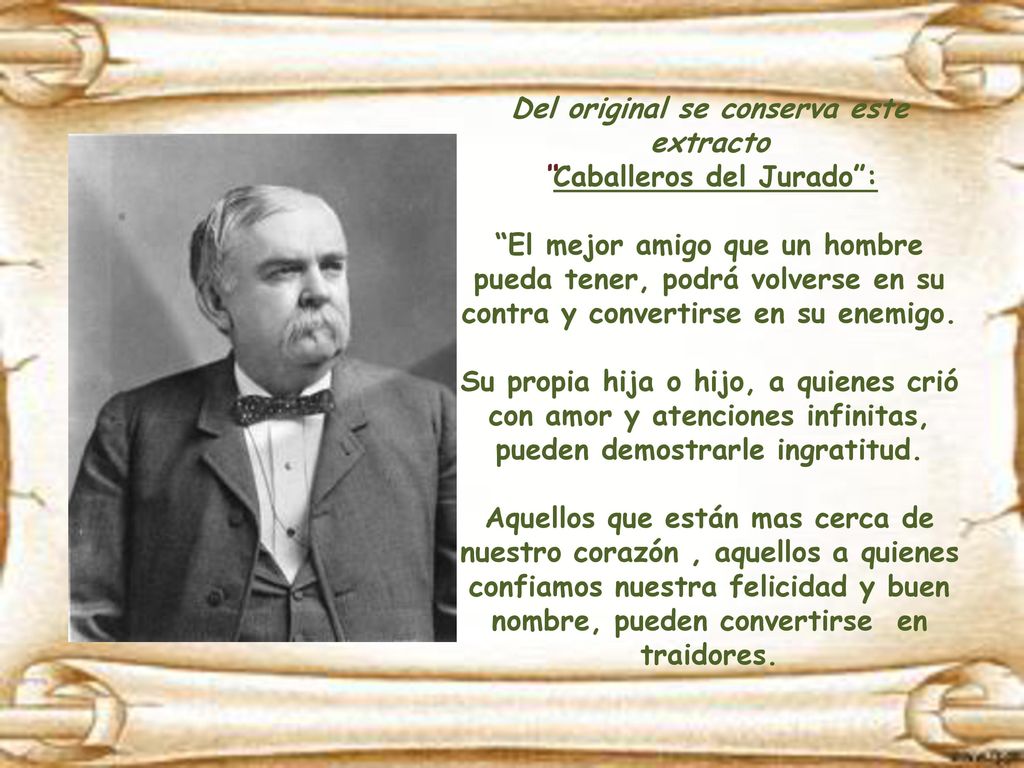 Del original se conserva este extracto Caballeros del Jurado :