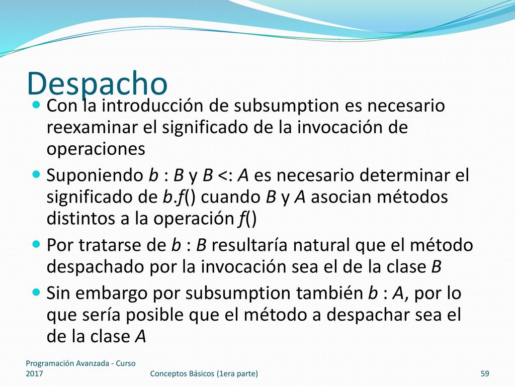 Despacho Con la introducción de subsumption es necesario reexaminar el significado de la invocación de operaciones.