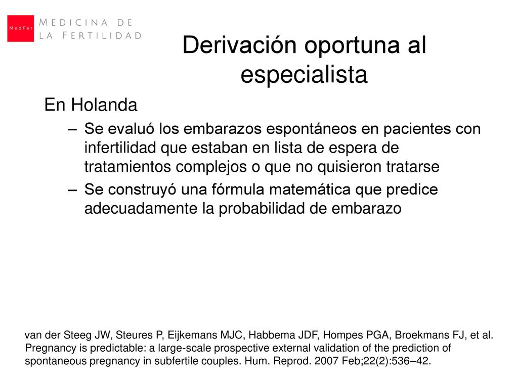 Derivación oportuna al especialista