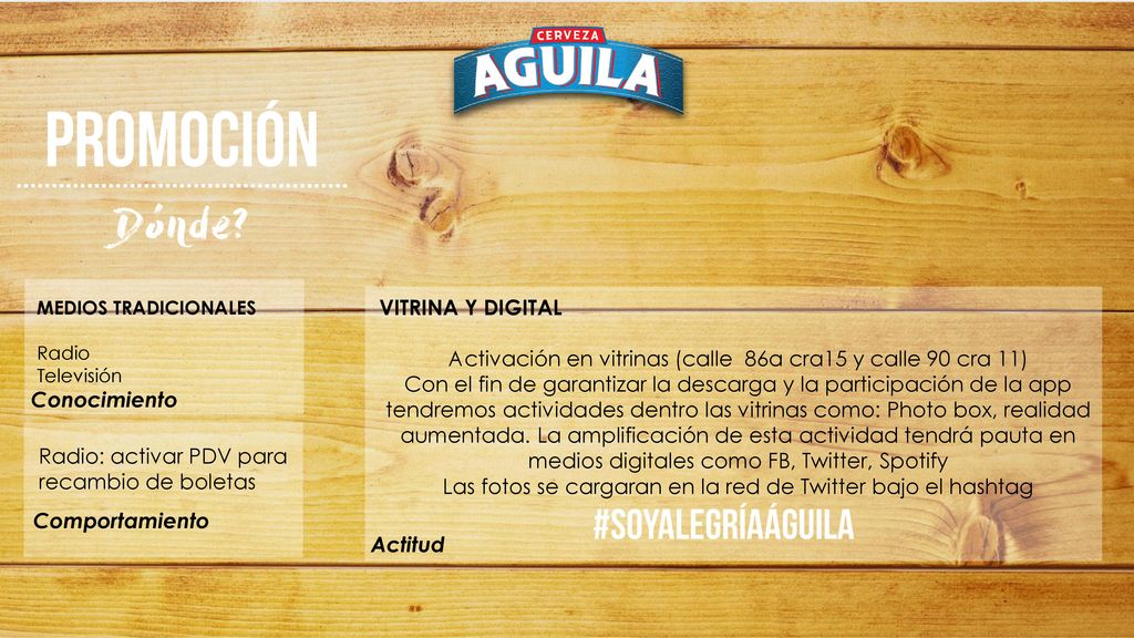 Activación en vitrinas (calle 86a cra15 y calle 90 cra 11)