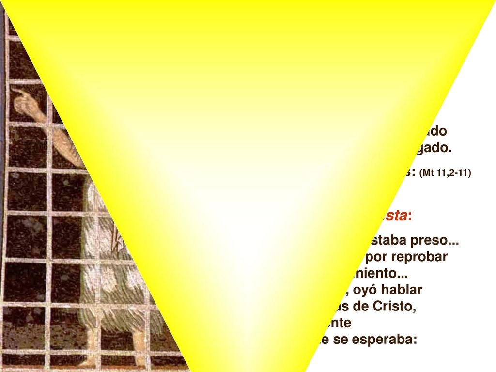 1. La PREGUNTA de Juan Bautista: En la 2ª Lectura,