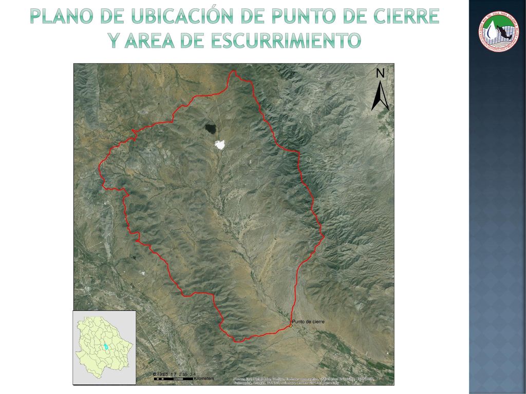 PLANO DE UBICACIÓN DE PUNTO DE CIERRE Y AREA DE ESCURRIMIENTO