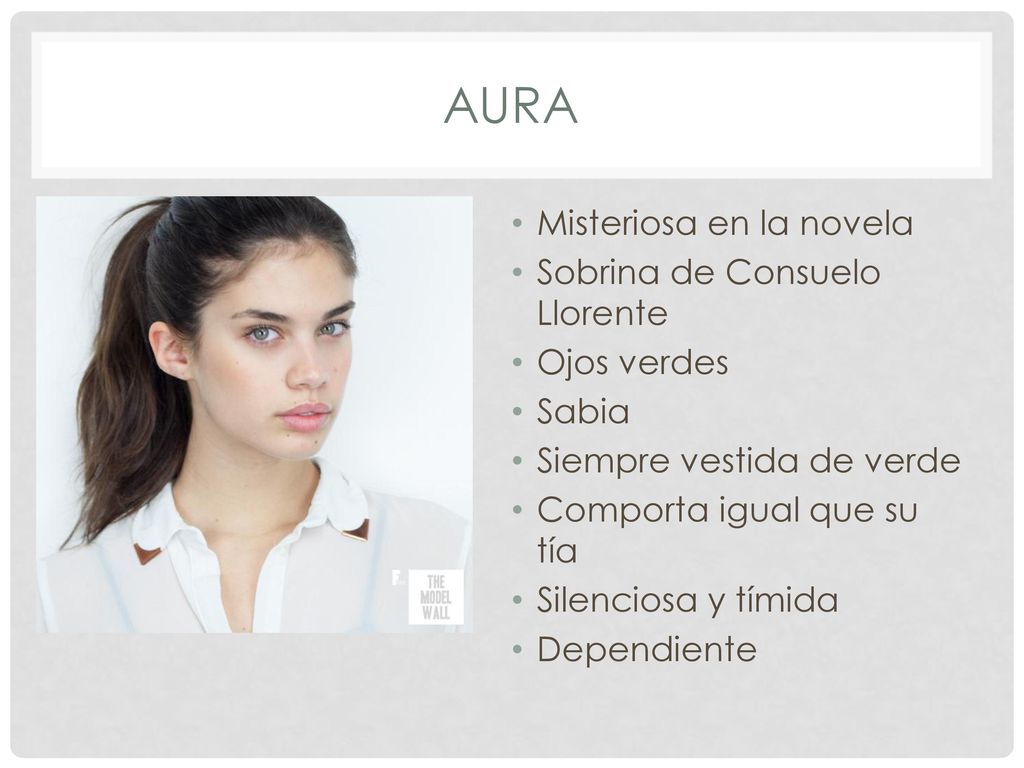 AURA Misteriosa en la novela Sobrina de Consuelo Llorente Ojos verdes