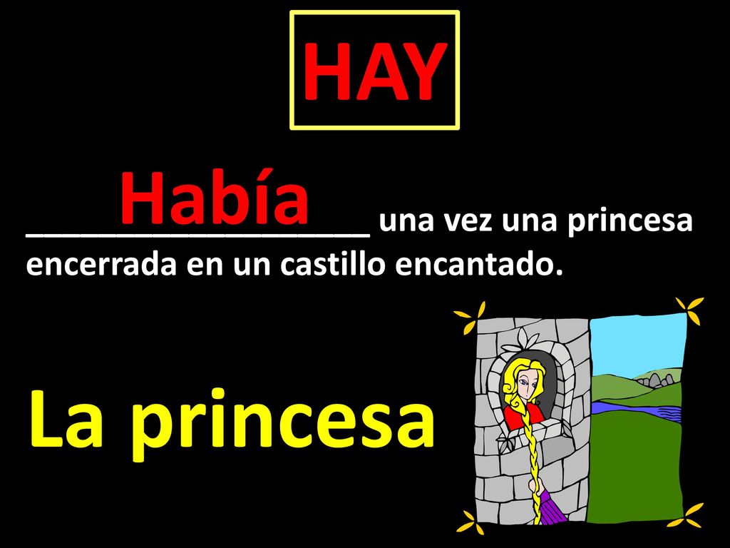 HAY La princesa Había ___________________ una vez una princesa