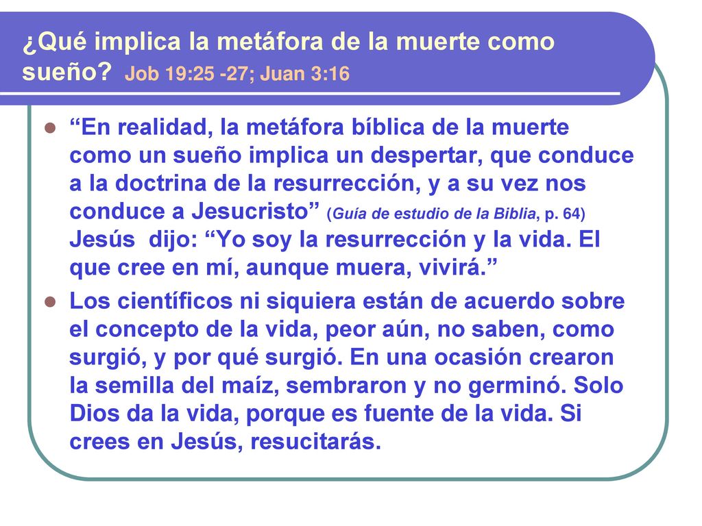 ¿Qué implica la metáfora de la muerte como sueño