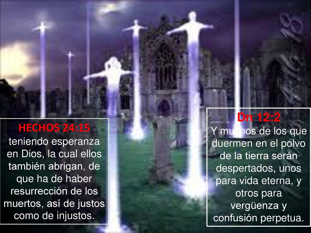 Dn 12:2 Y muchos de los que duermen en el polvo de la tierra serán despertados, unos para vida eterna, y otros para vergüenza y confusión perpetua.