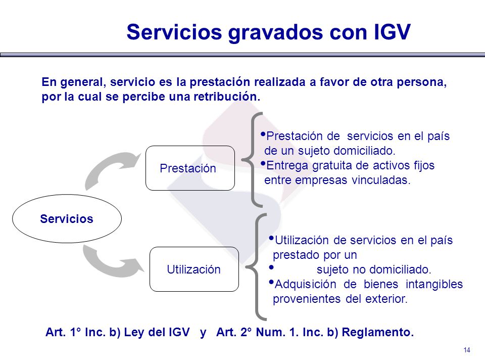Servicios gravados con IGV