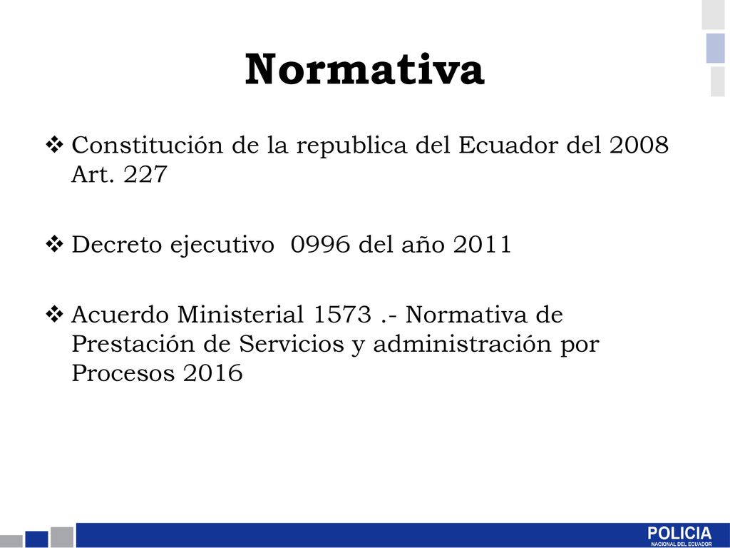 Normativa Constitución de la republica del Ecuador del 2008 Art. 227