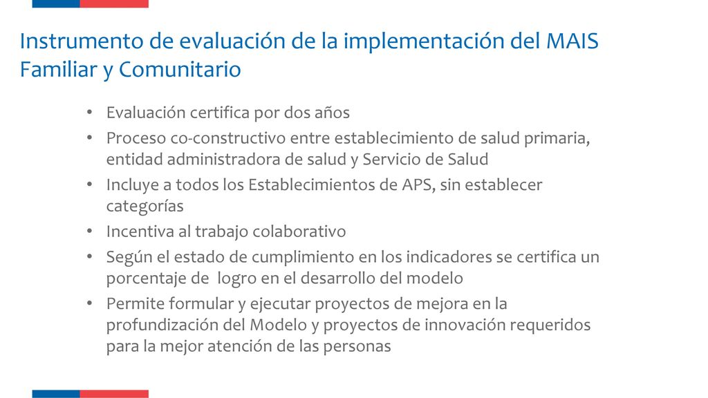 Instrumento de evaluación de la implementación del MAIS Familiar y Comunitario