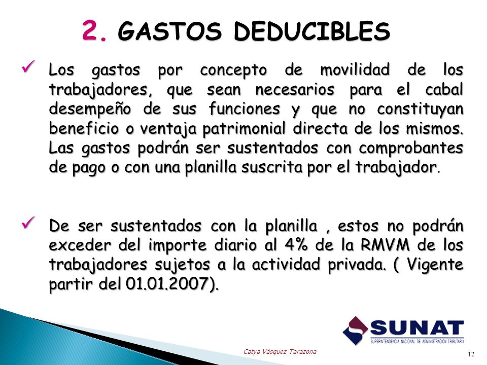 2. GASTOS DEDUCIBLES