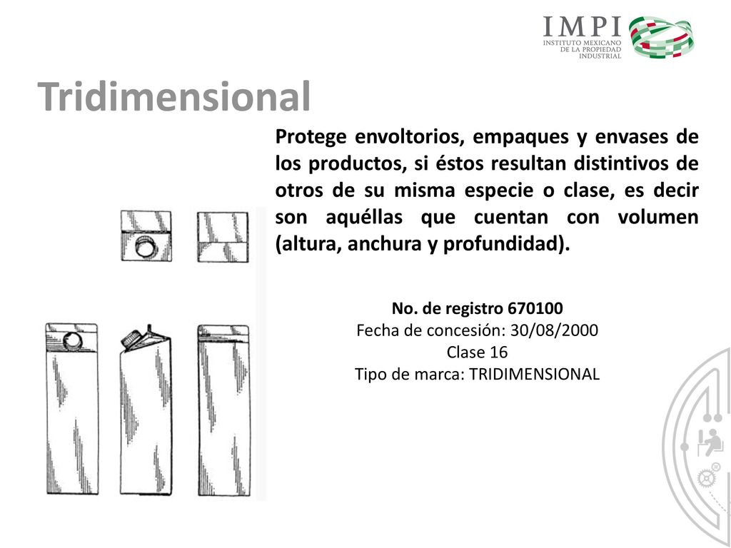 Tipo de marca: TRIDIMENSIONAL