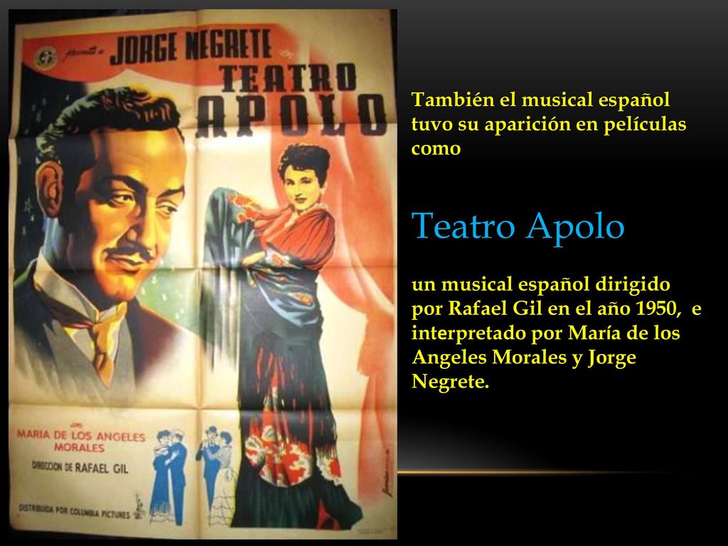 También el musical español tuvo su aparición en películas como