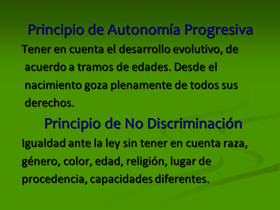 Principio de Autonomía Progresiva