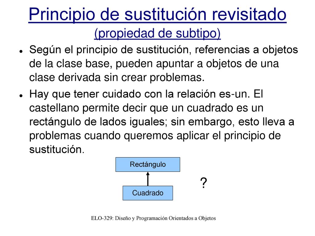 Principio de sustitución revisitado (propiedad de subtipo)