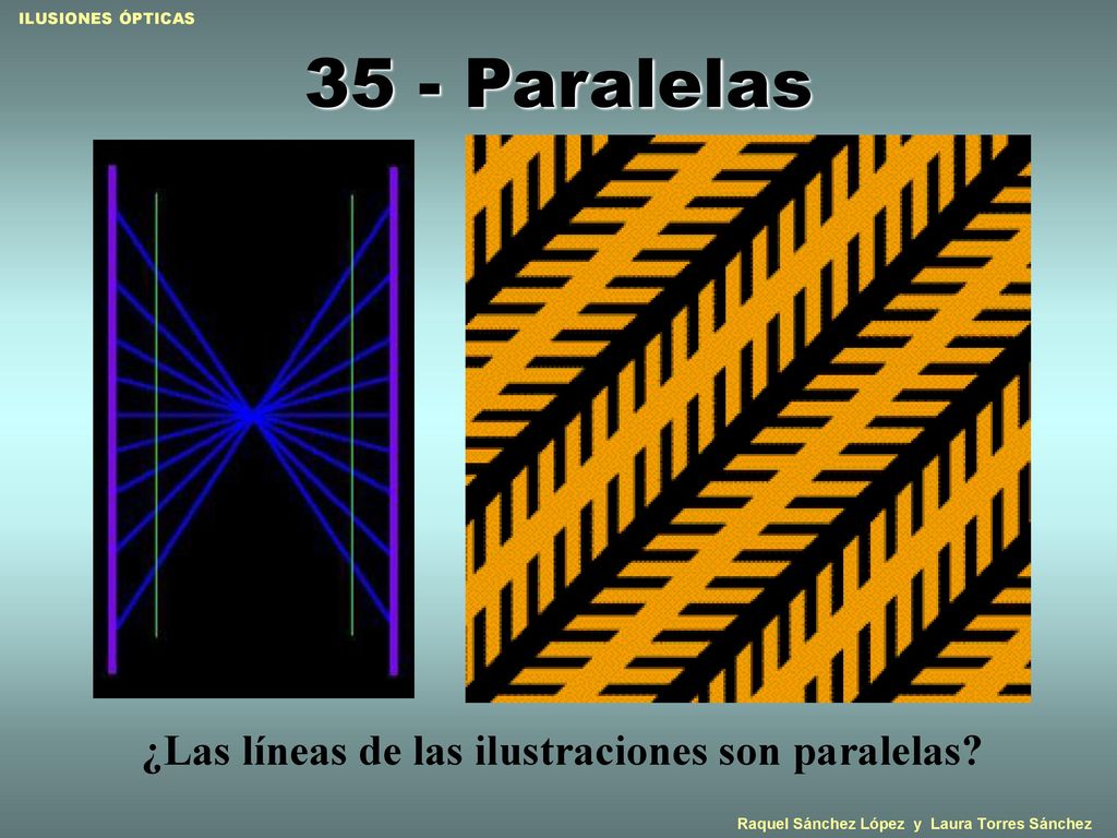 35 - Paralelas ¿Las líneas de las ilustraciones son paralelas