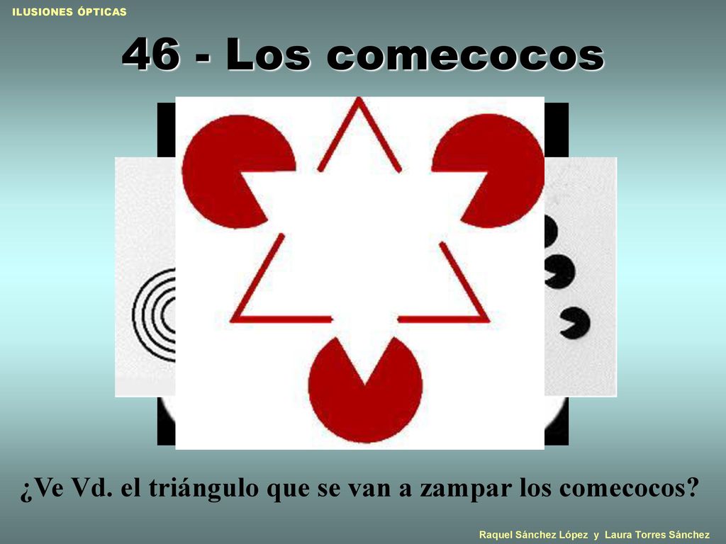 46 - Los comecocos ¿Ve Vd. el triángulo que se van a zampar los comecocos