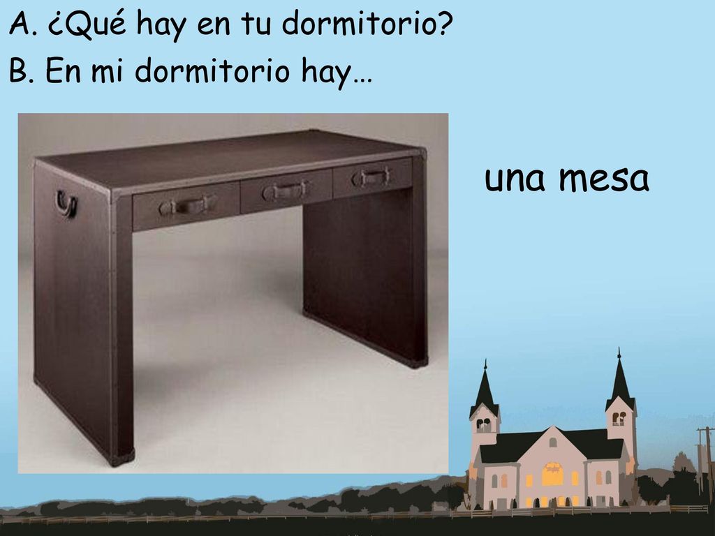 unas estanterías A. ¿Qué hay en tu dormitorio