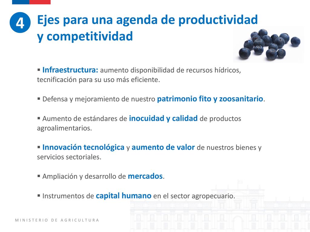 4 Ejes para una agenda de productividad y competitividad