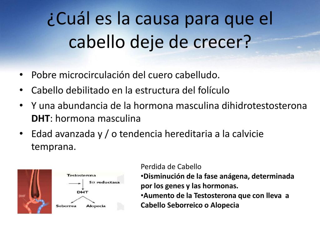 ¿Cuál es la causa para que el cabello deje de crecer