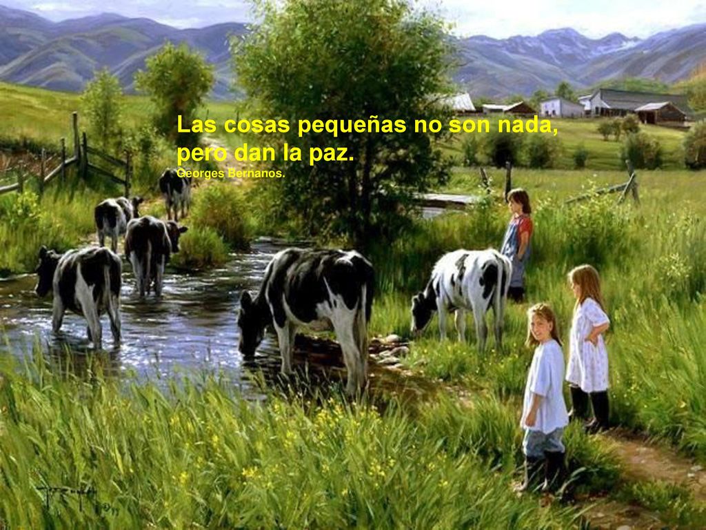 Las cosas pequeñas no son nada, pero dan la paz.