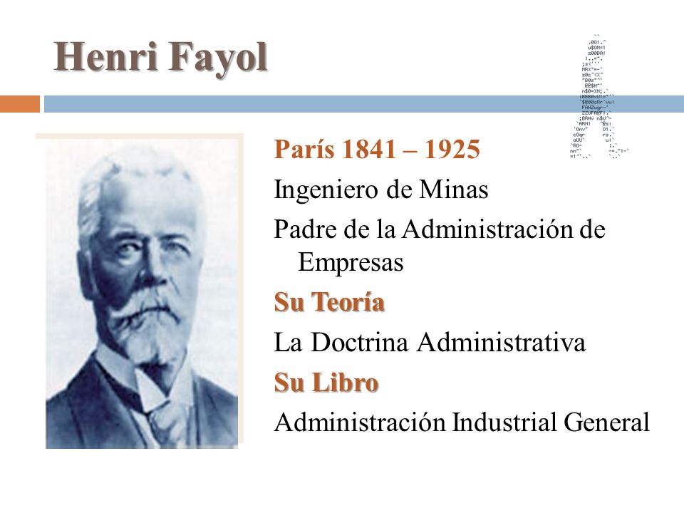 Henri Fayol La Doctrina Administrativa París 1841 – 1925