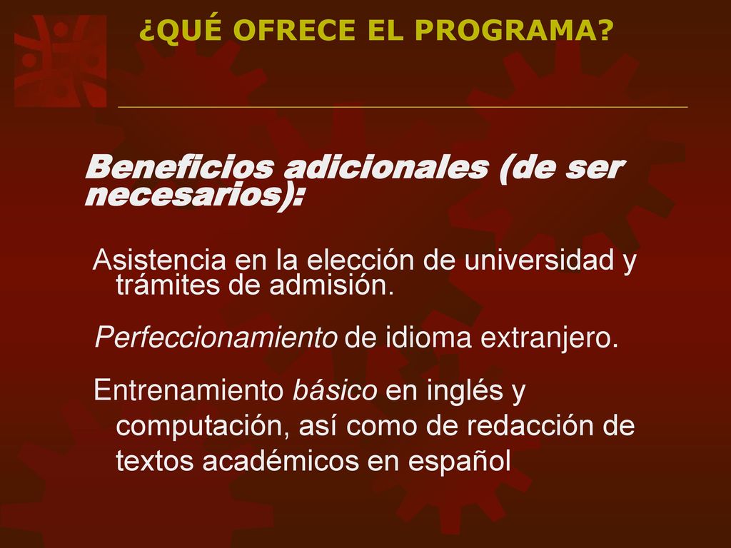 Asistencia en la elección de universidad y trámites de admisión.