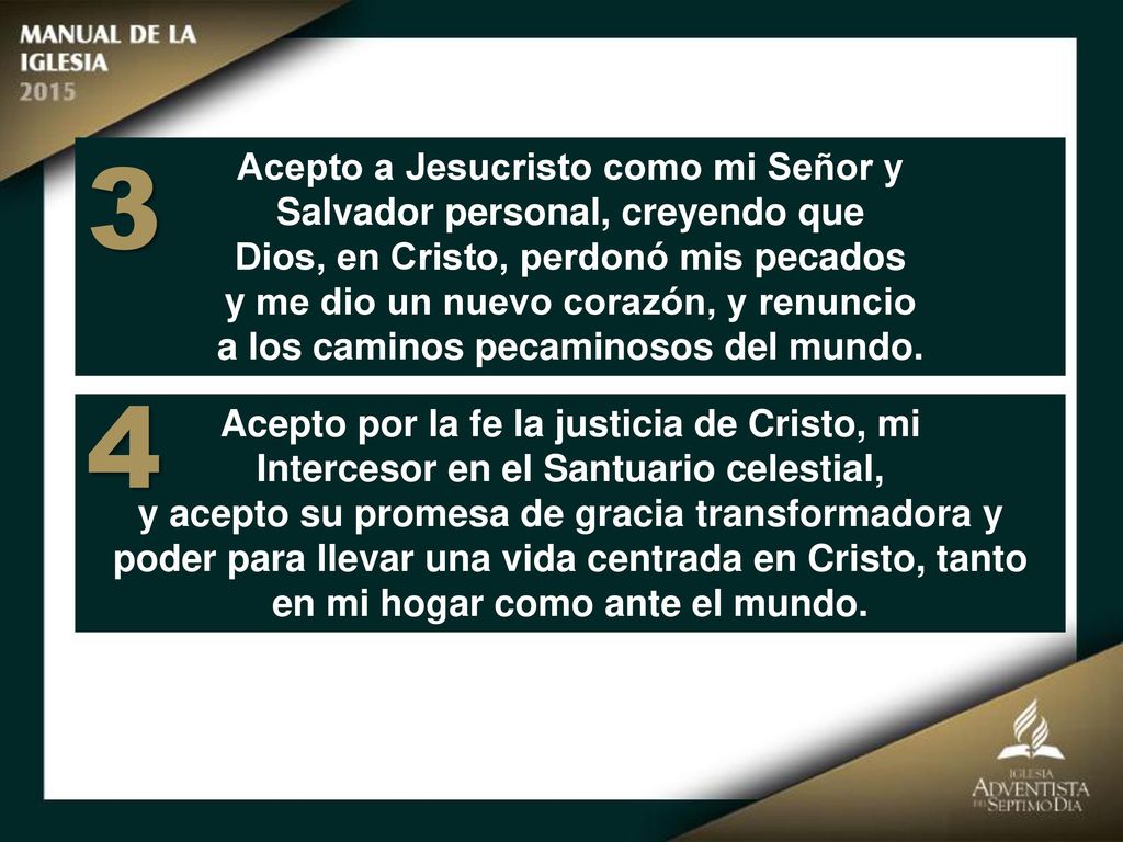3 4 Acepto a Jesucristo como mi Señor y