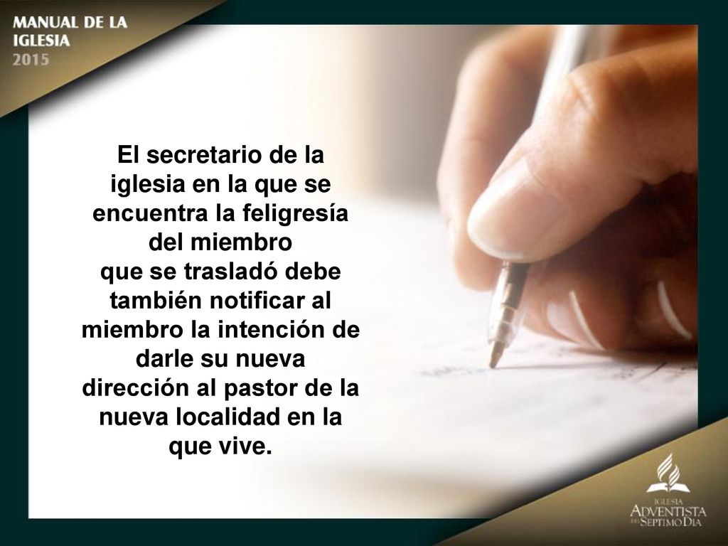 El secretario de la iglesia en la que se encuentra la feligresía del miembro