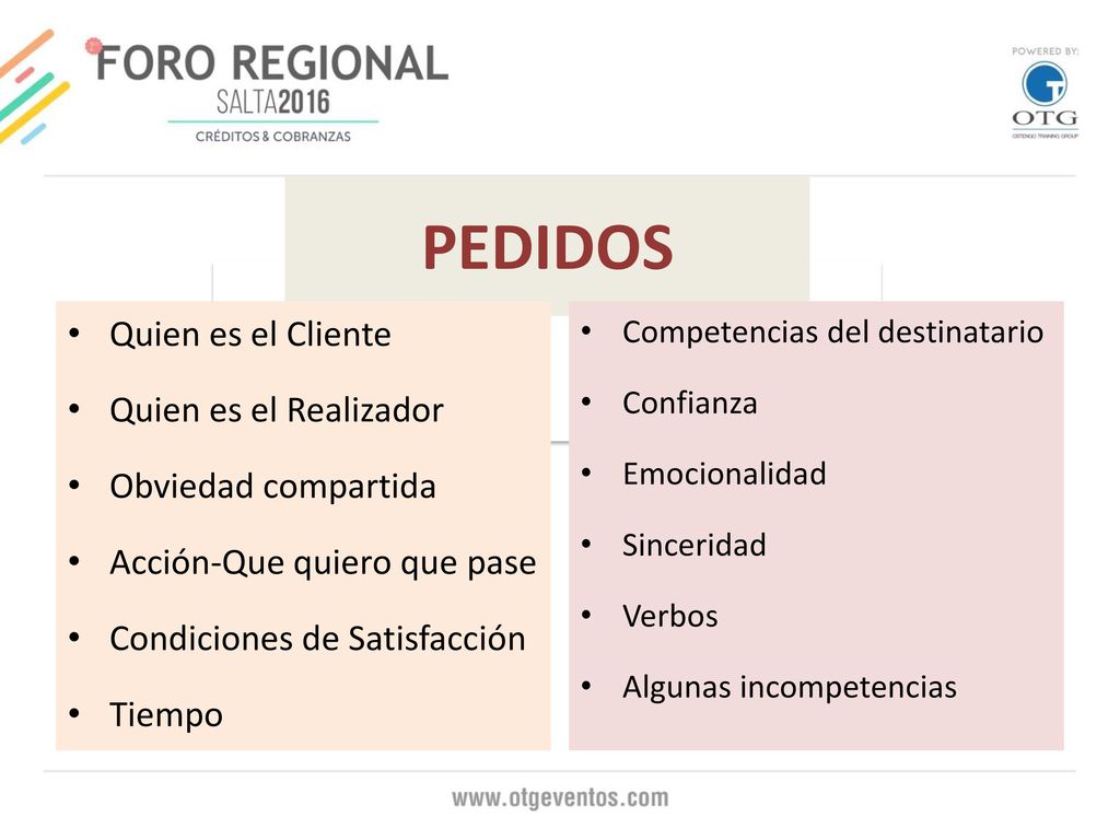 PEDIDOS Quien es el Cliente Quien es el Realizador Obviedad compartida