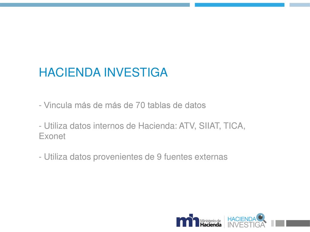 HACIENDA INVESTIGA - Vincula más de más de 70 tablas de datos