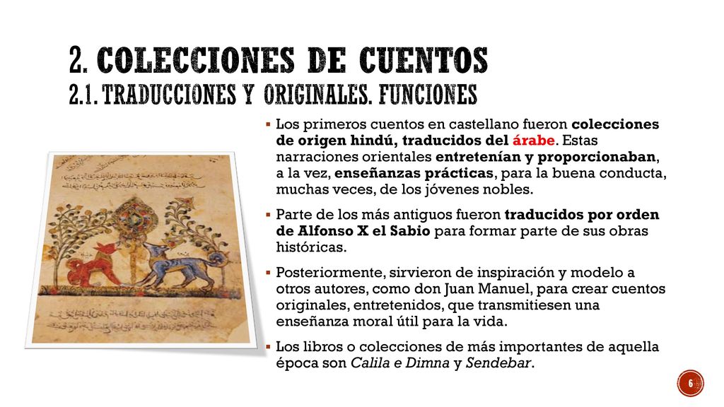 2. Colecciones de cuentos 2.1. Traducciones y originales. Funciones