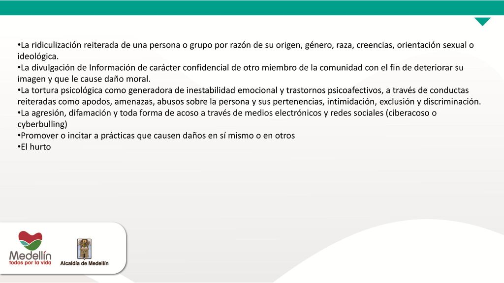 La ridiculización reiterada de una persona o grupo por razón de su origen, género, raza, creencias, orientación sexual o ideológica.