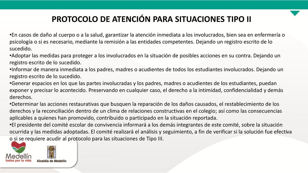 PROTOCOLO DE ATENCIÓN PARA SITUACIONES TIPO II