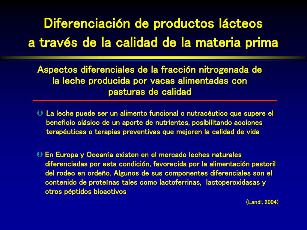 Diferenciación de productos lácteos a través de la calidad de la materia prima