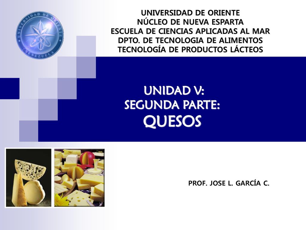 DPTO. DE TECNOLOGIA DE ALIMENTOS TECNOLOGÍA DE PRODUCTOS LÁCTEOS