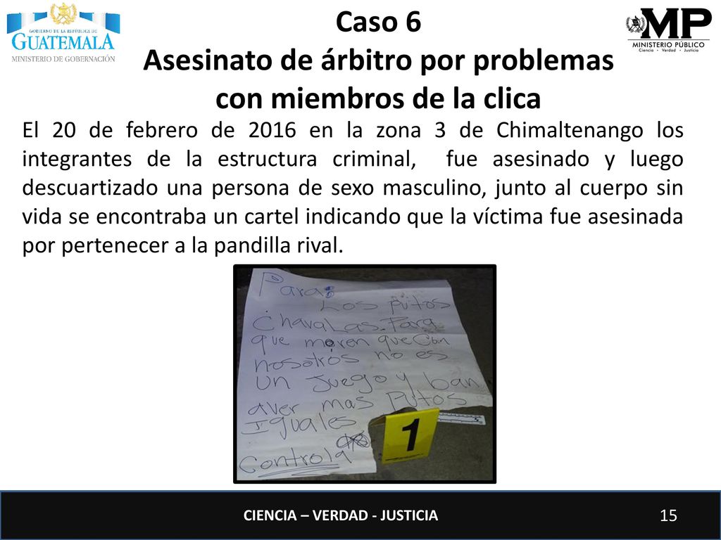 Asesinato de árbitro por problemas con miembros de la clica