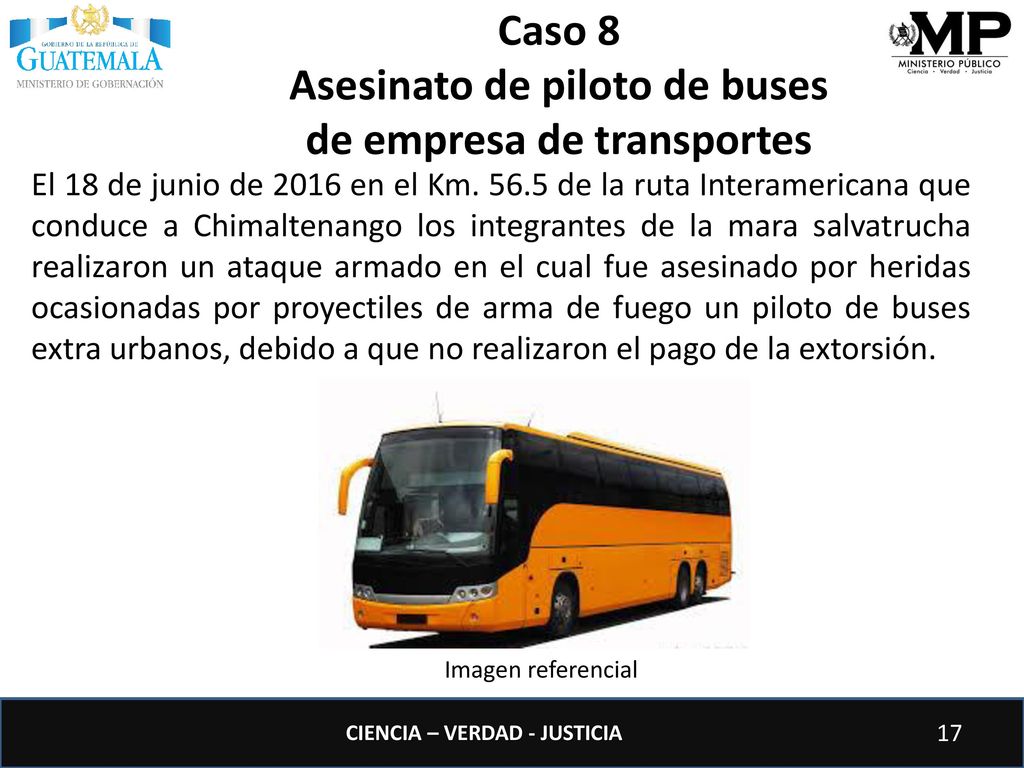 Asesinato de piloto de buses de empresa de transportes