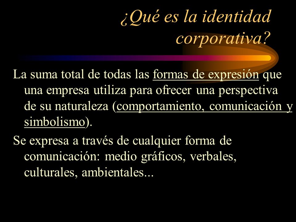 ¿Qué es la identidad corporativa