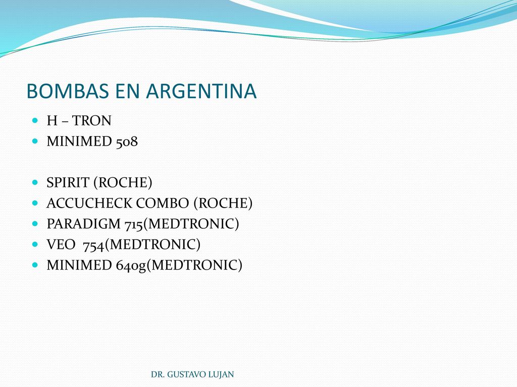 BOMBAS EN ARGENTINA H – TRON MINIMED 508 SPIRIT (ROCHE)