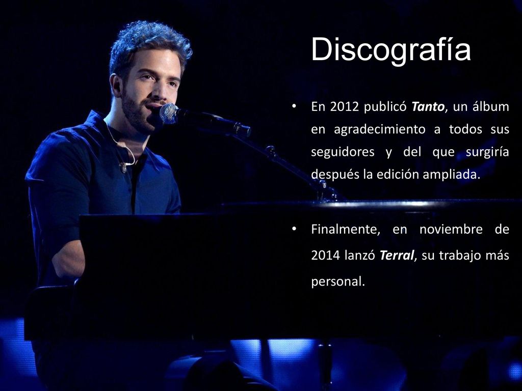 Discografía En 2012 publicó Tanto, un álbum en agradecimiento a todos sus seguidores y del que surgiría después la edición ampliada.