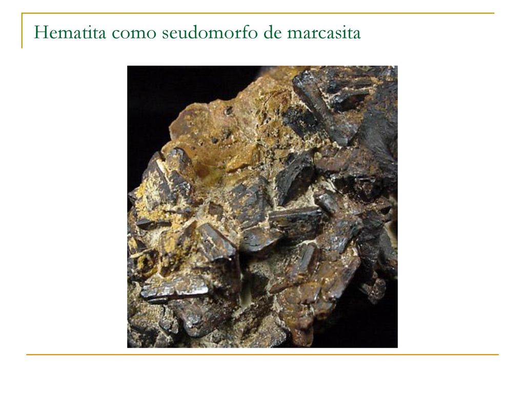 Hematita como seudomorfo de marcasita