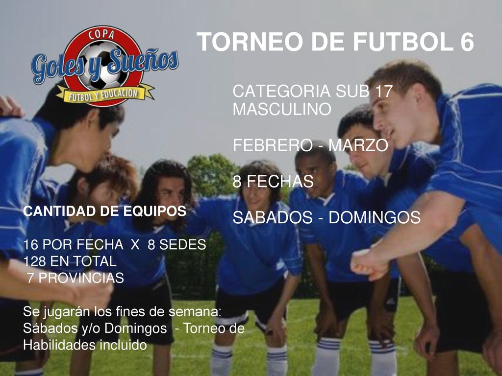 CATEGORIA SUB 17 MASCULINO FEBRERO - MARZO 8 FECHAS SABADOS - DOMINGOS