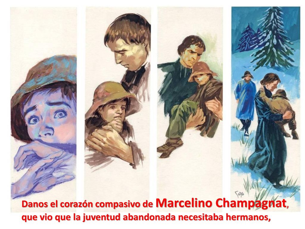 Danos el corazón compasivo de Marcelino Champagnat,