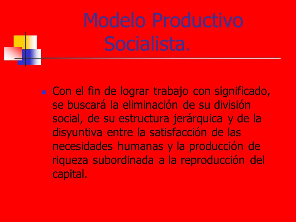 Modelo Productivo Socialista.